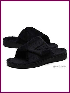 Orthopedic Arch Support Fuzzy House Slippers Open Toe Adjustable